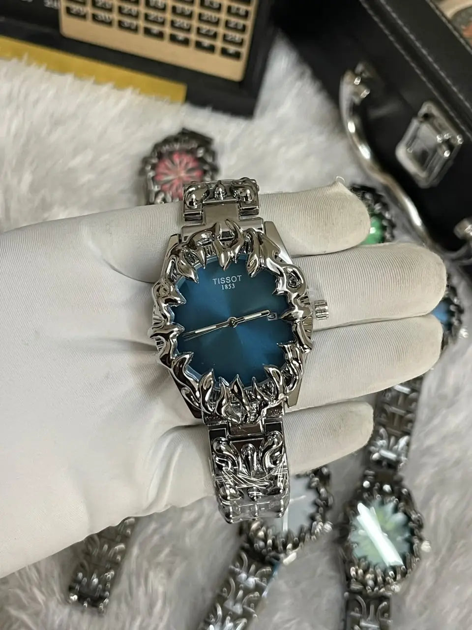 TISSOT gothic blue silver