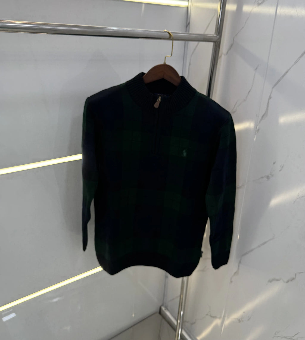 Ralph  Lauren Checks  Imported Knitted Pull Over
