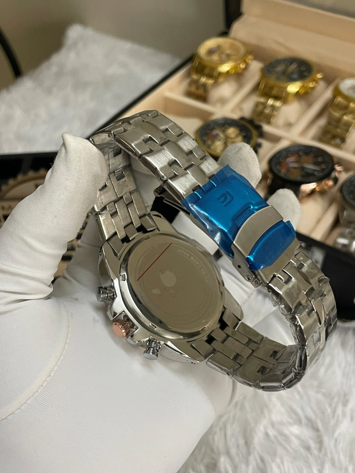 edifice casio silver rose gold