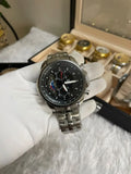 edifice casio silver black
