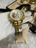 edifice casio gold white
