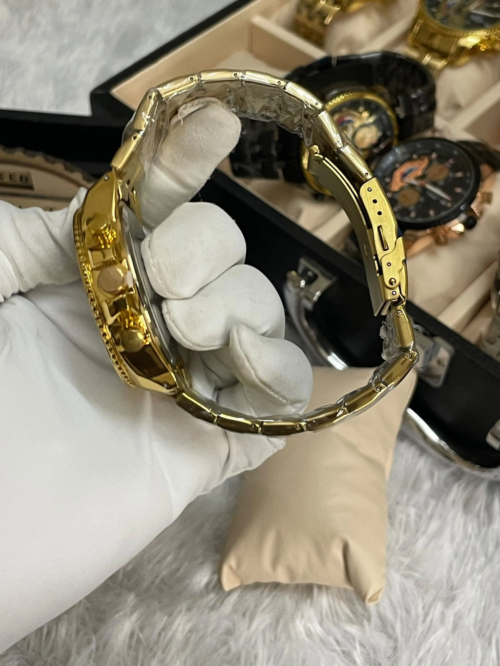 edifice casio gold white