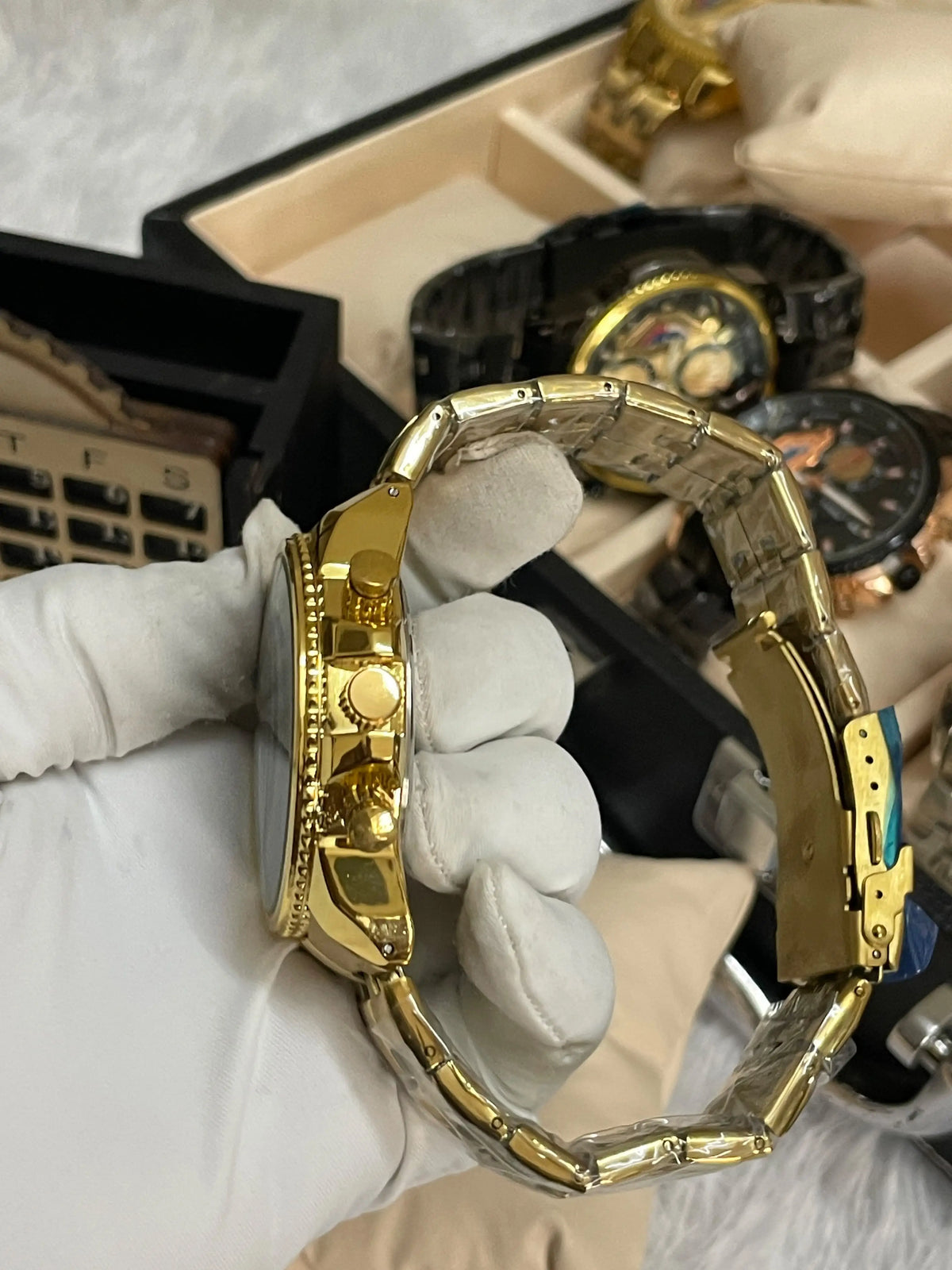 edifice casio gold black