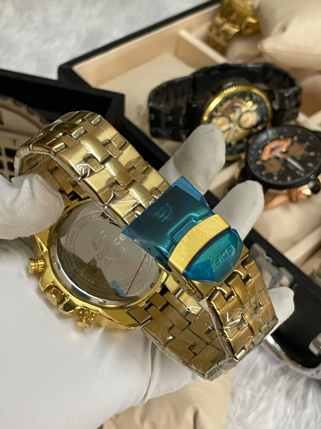 edifice casio full gold