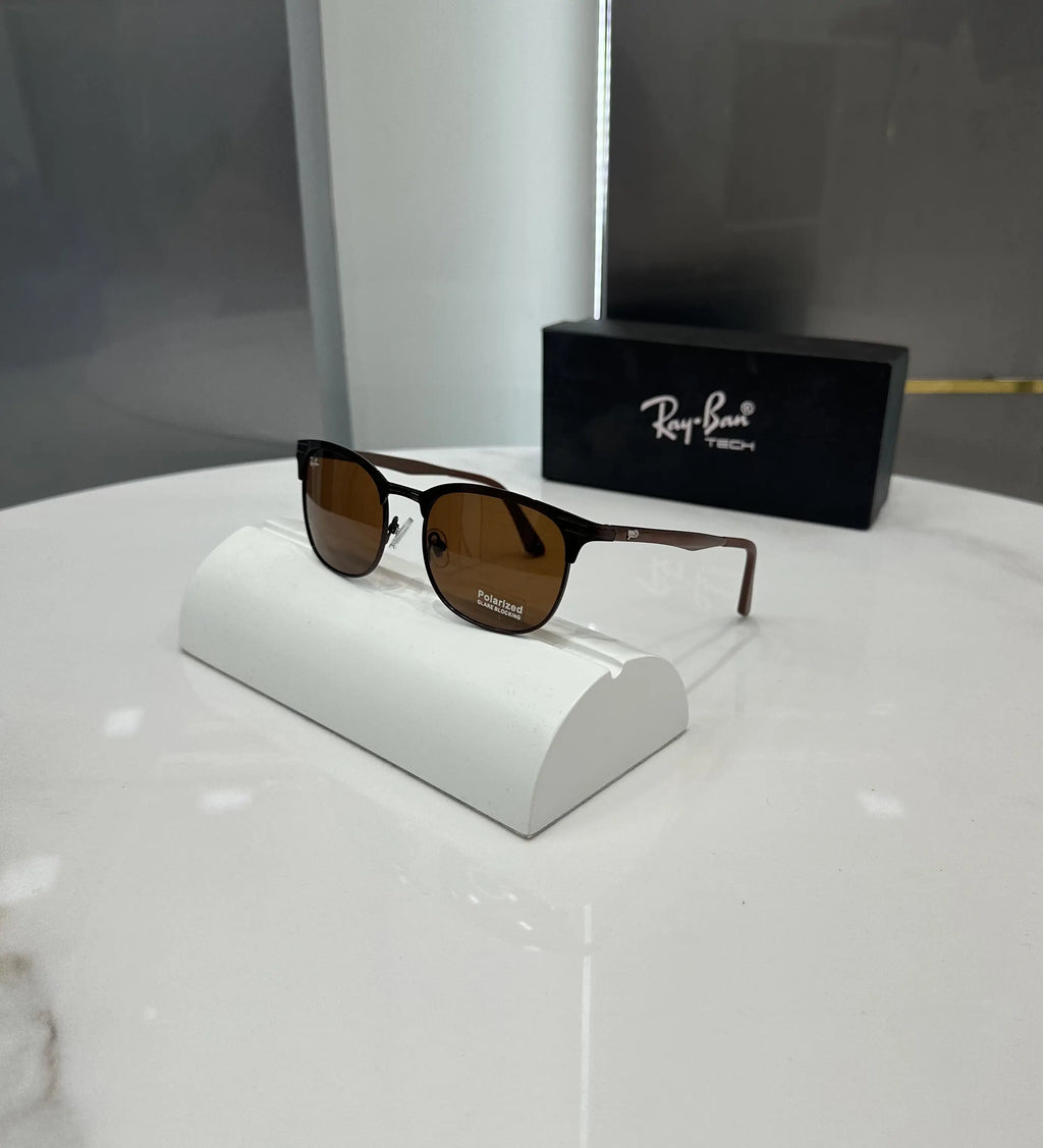 RayBan All Brown Metal Polarized Premium Shades 2602