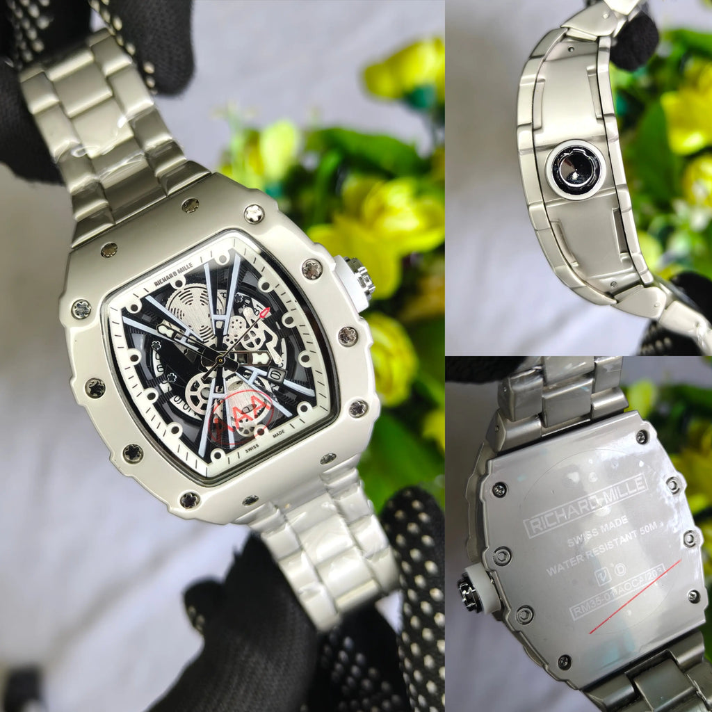 Richard millie Richard Mille RM 055 "Bubba Watson" White Ceramic Heavy Quality 🔥