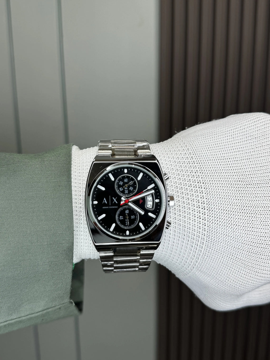 Arman i Exchange Oliver Silver Black Metal Premium Watch