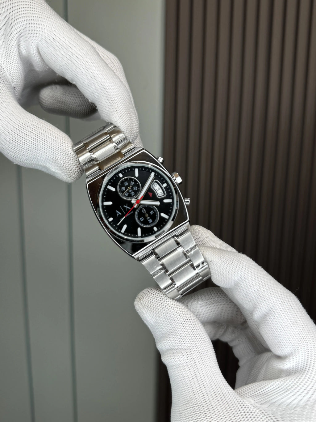 Arman i Exchange Oliver Silver Black Metal Premium Watch