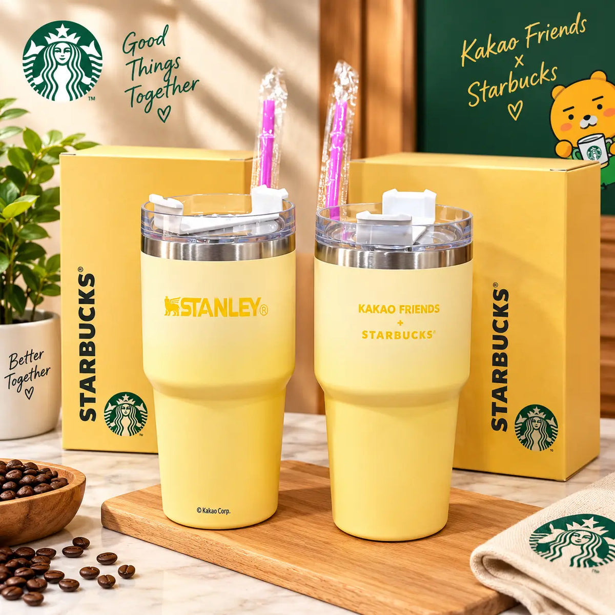 STARBUCKS x Kakao Friends x Stanley MyBuddy Choonsik Quencher Tumbler 20oz/591ml