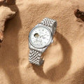seiko automatic silver white