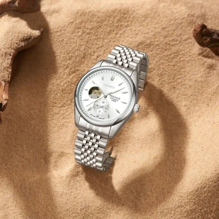 seiko automatic silver white