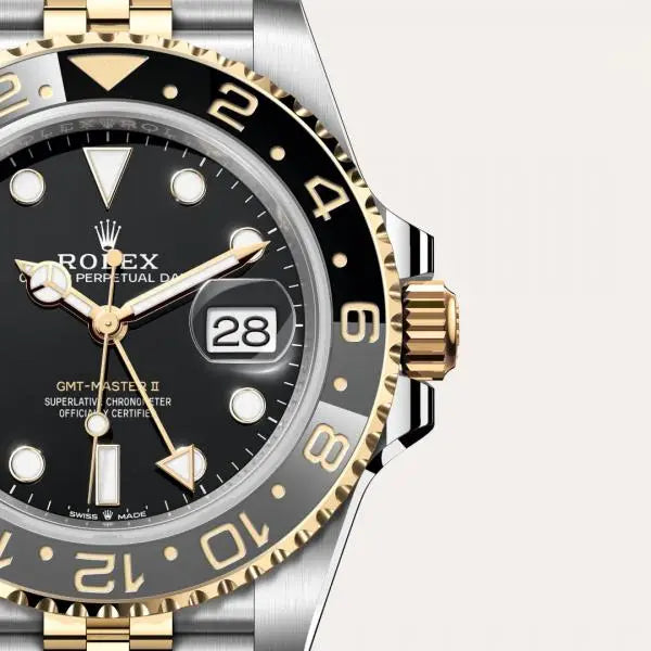 Roleex GMT Master Automatic Yellow Gold Two Tone Black Dial (192)