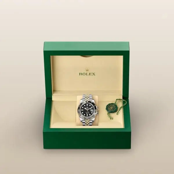 Roleex GMT Master Automatic Yellow Gold Two Tone Black Dial (192)