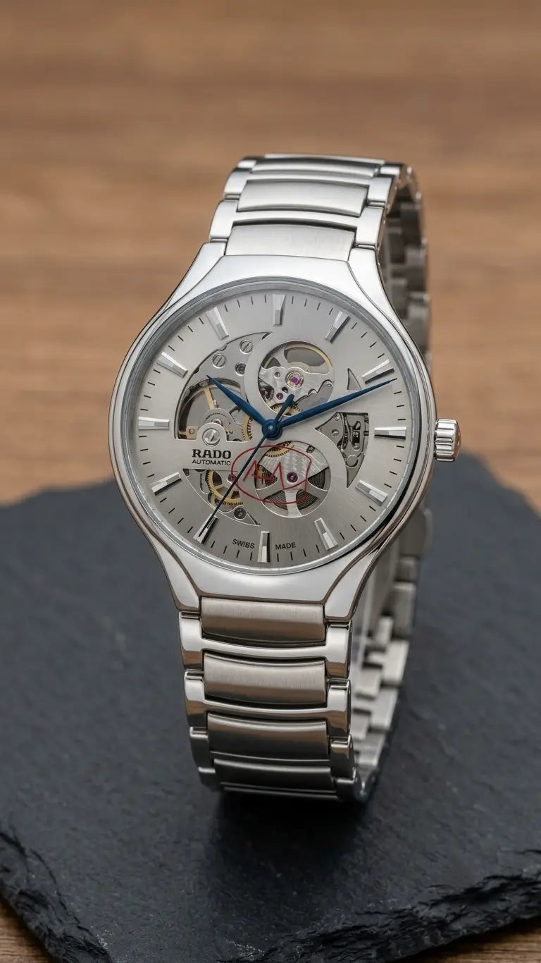Rad o True Round Open Heart Automatic Silver