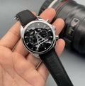 Tag Paris Black Leather Silver