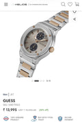 Guess Jet Dual Tone Grey Metal Premium Watch