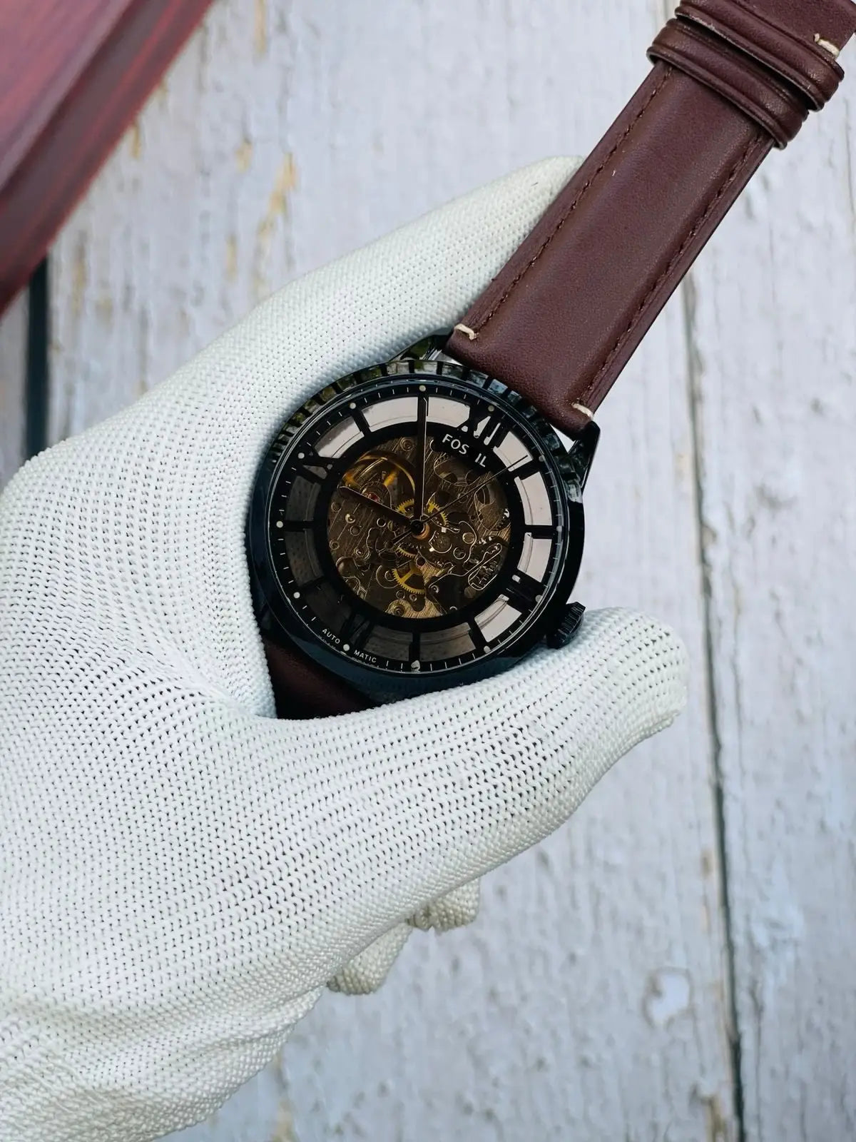 Fossii_l Townsman Brown-Black Automatic