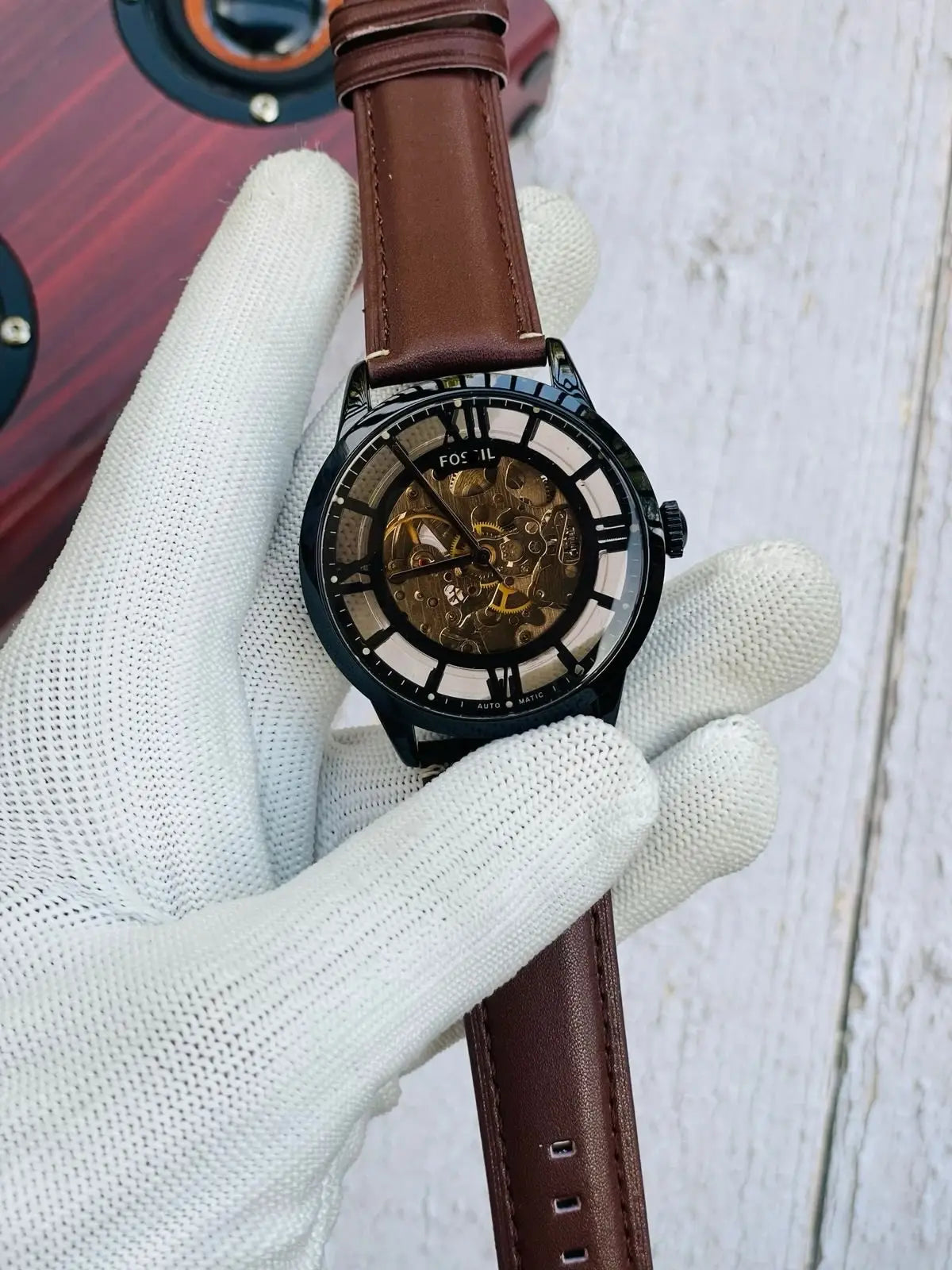 Fossii_l Townsman Brown-Black Automatic