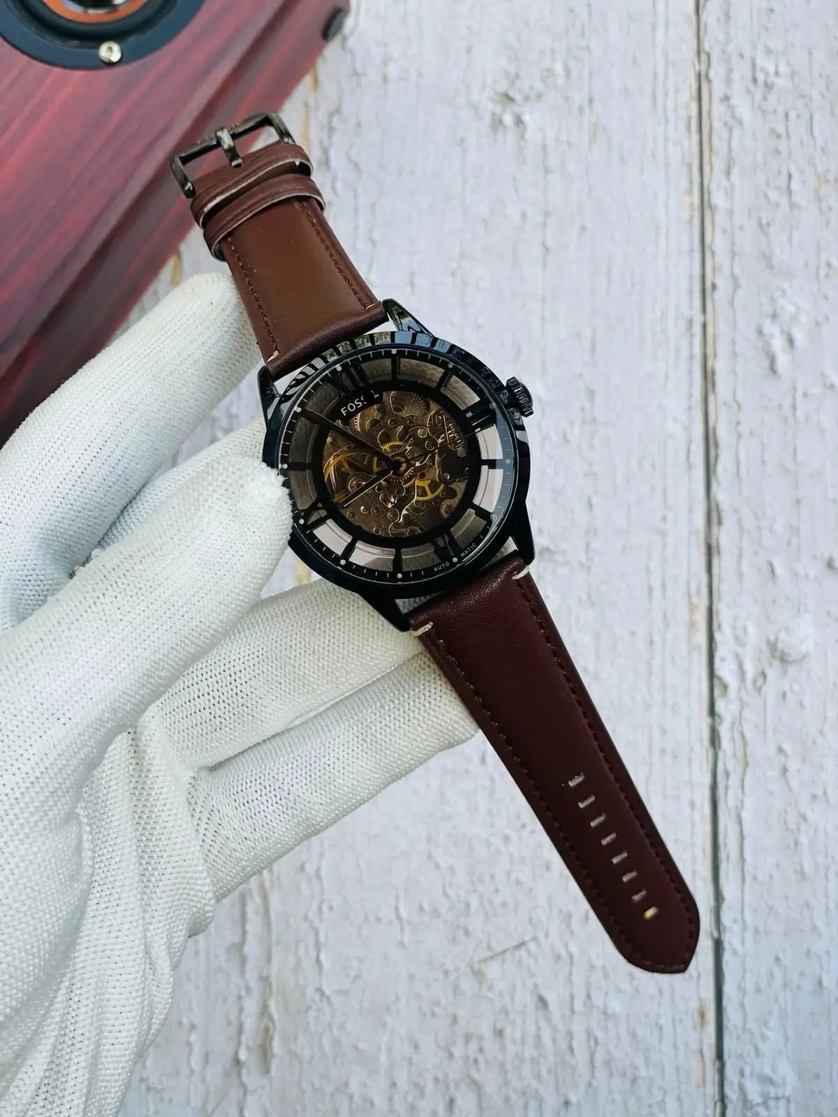 Fossii_l Townsman Brown-Black Automatic