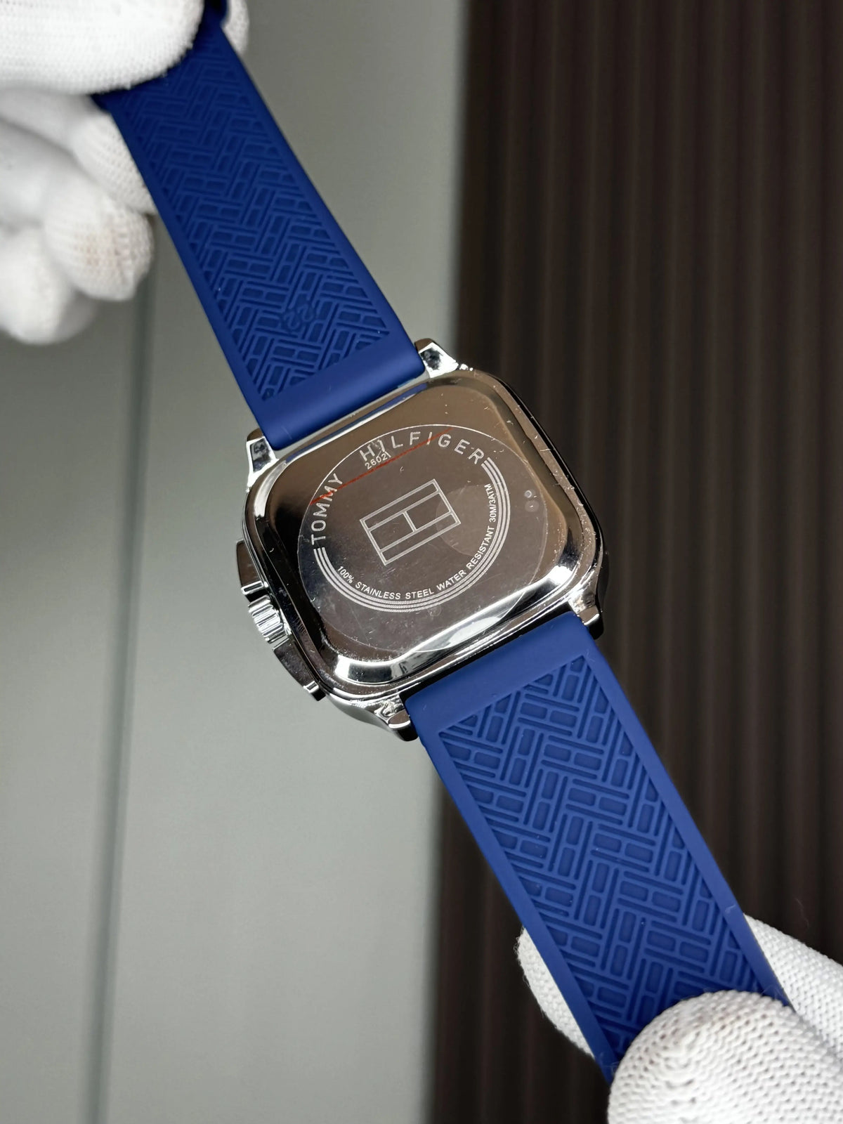 Tommy Hilfige r Copper Blue Square Premium Chronograph Watch