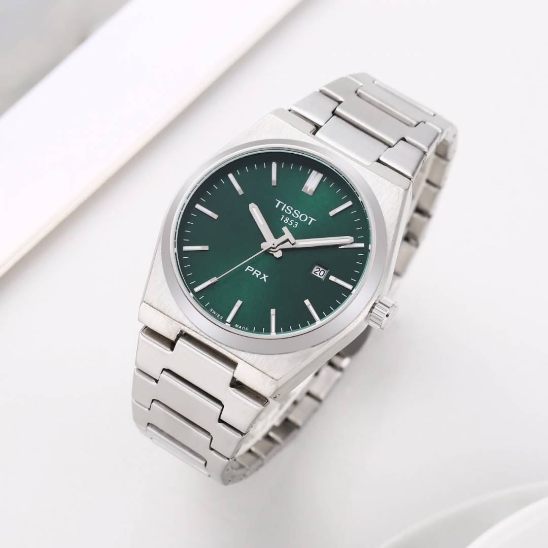 Tissot 1853 Prx Silver-Green Plain